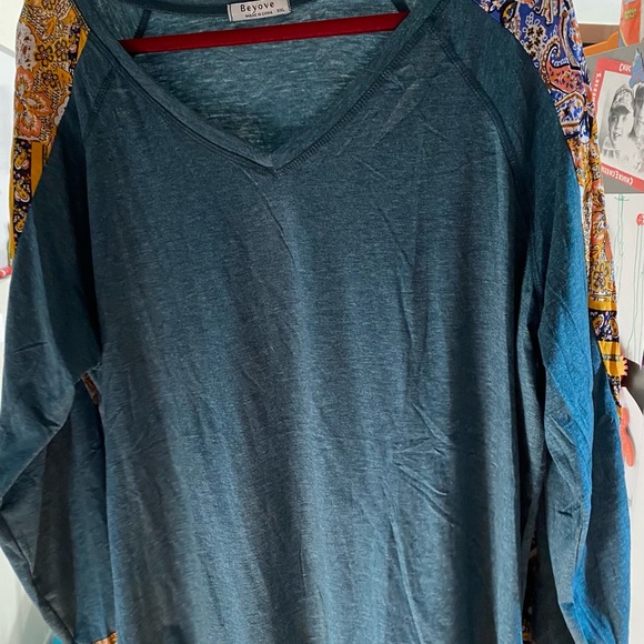 Teal Long sleeve blouse - Picture 5 of 6